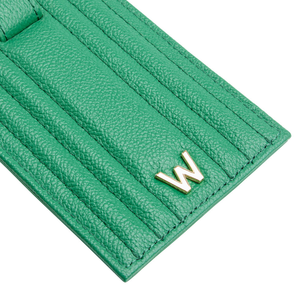 WOLF 1834 Mimi Luggage Tag – Forest Green Quilted Travel Tag - Image 4