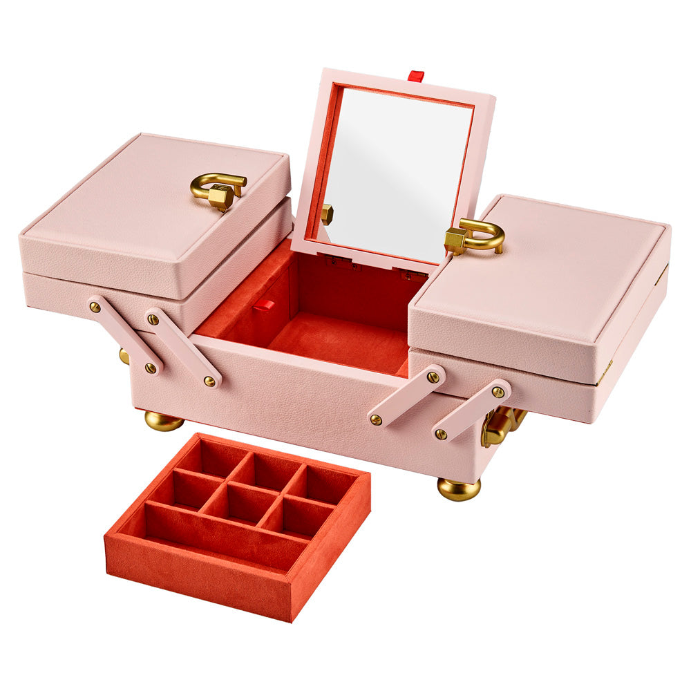 WOLF 1834 Marla Aaron Baby Everything Box – Pink Vegan Leather Jewelry Case - Image 3