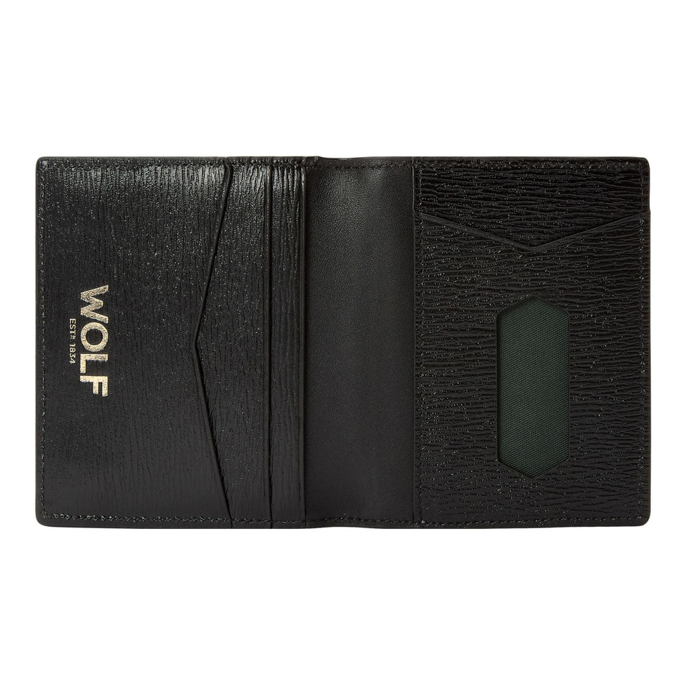 WOLF 1834 W ID Card Case – RFID-Blocking Leather Card Holder with Window Pocket (Black) - Image 3