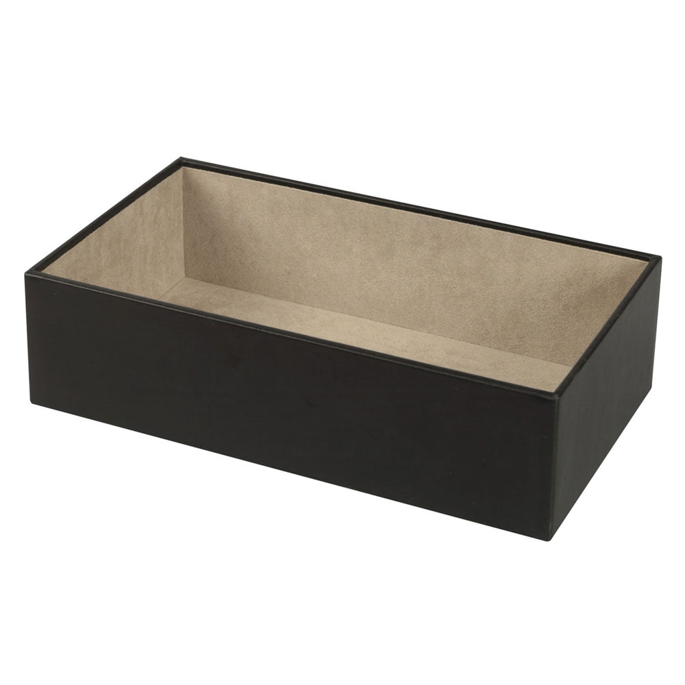 WOLF 1834 4" Vault Deep Tray – Black Vegan Leather Jewelry Storage with LusterLoc™ - Image 2