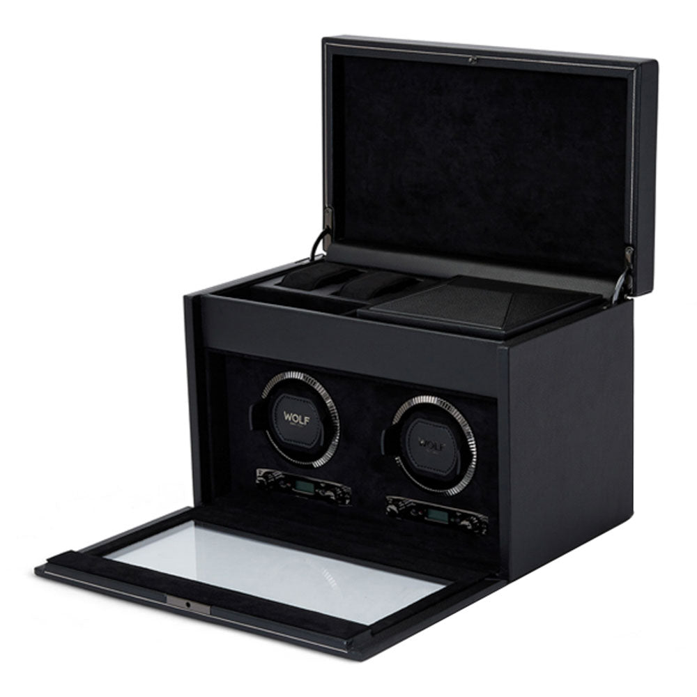 WOLF 1834 British Racing Double Watch Winder with Storage – Black - Image 4