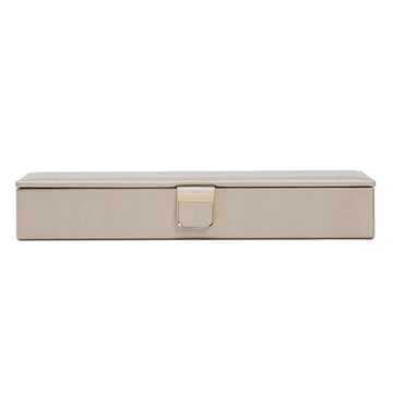 WOLF 1834 Palermo Safe Deposit Box - Pewter Leather Jewelry Travel Case - Image 1