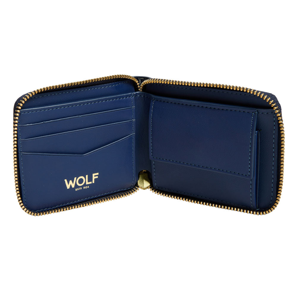 WOLF 1834 Signature Zip Wallet - Blue - Image 2