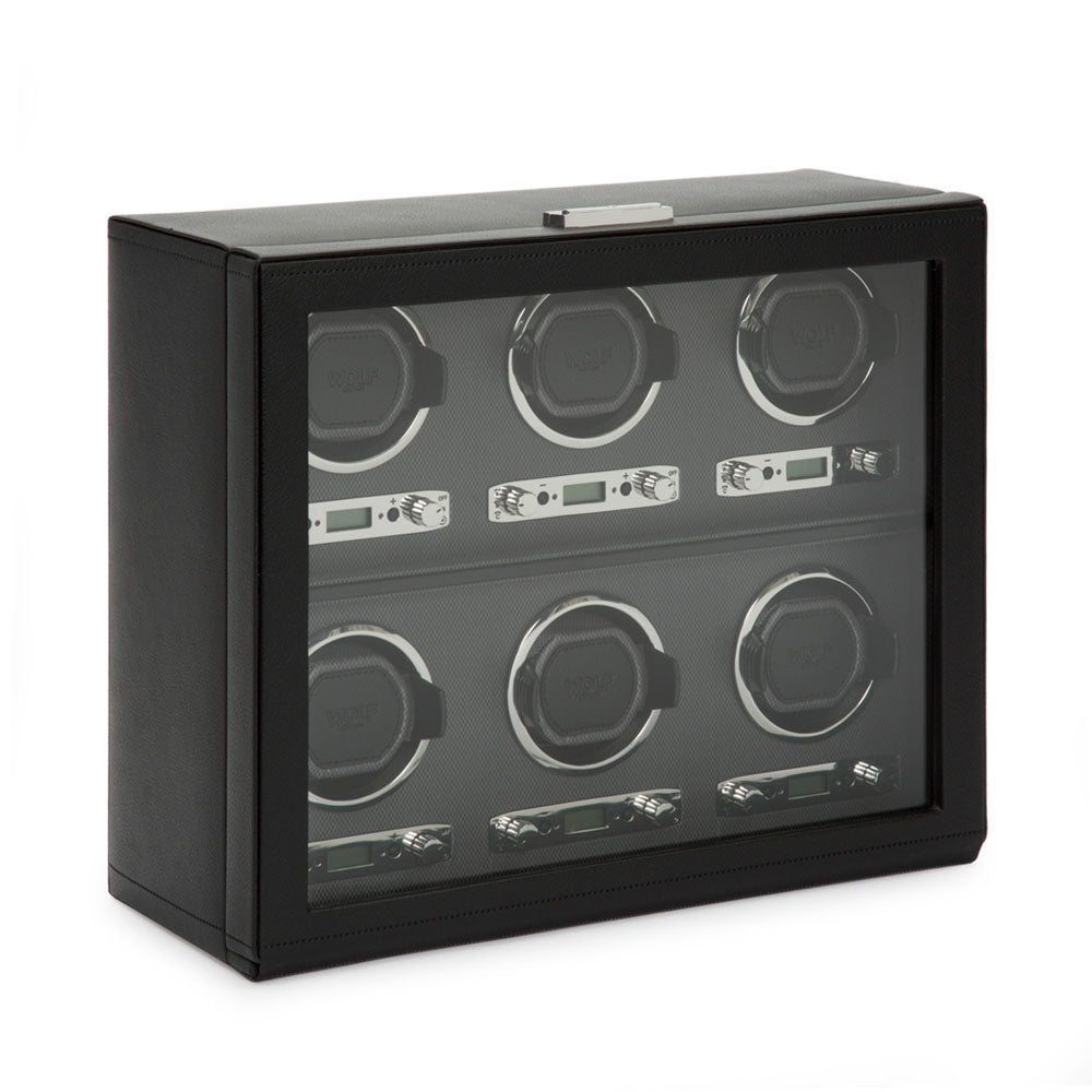 WOLF 1834 Classic 6 Piece Watch Winder - Black - Image 2