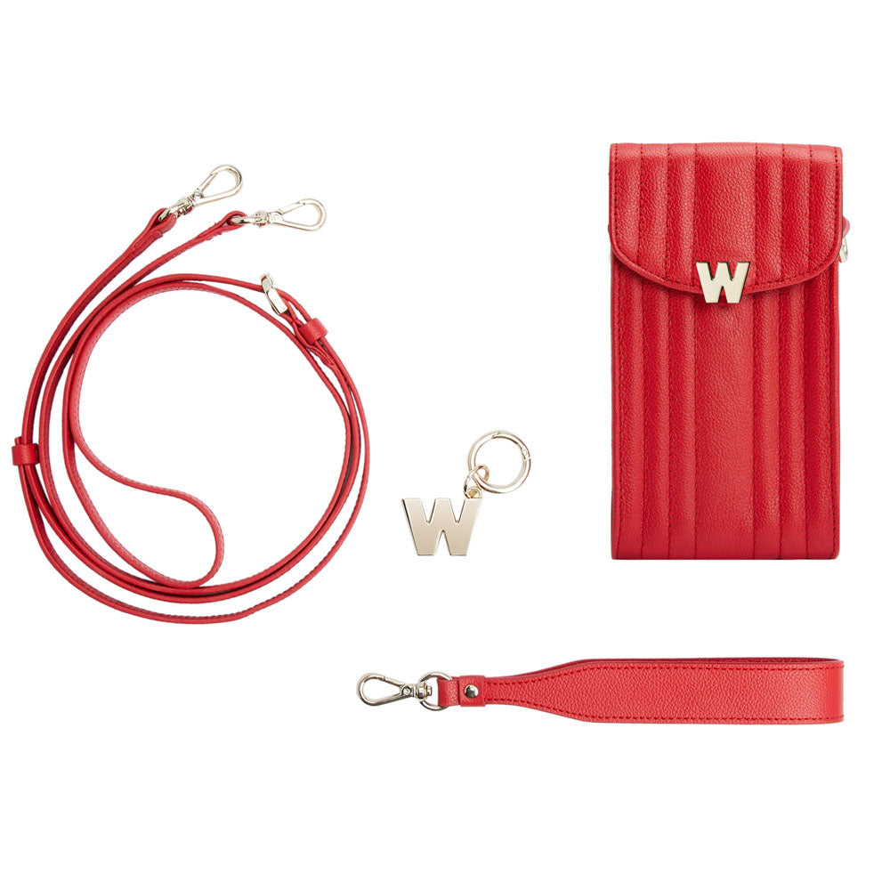 WOLF 1834 Mimi Phone Case with Wristlet & Lanyard – Red - Image 6