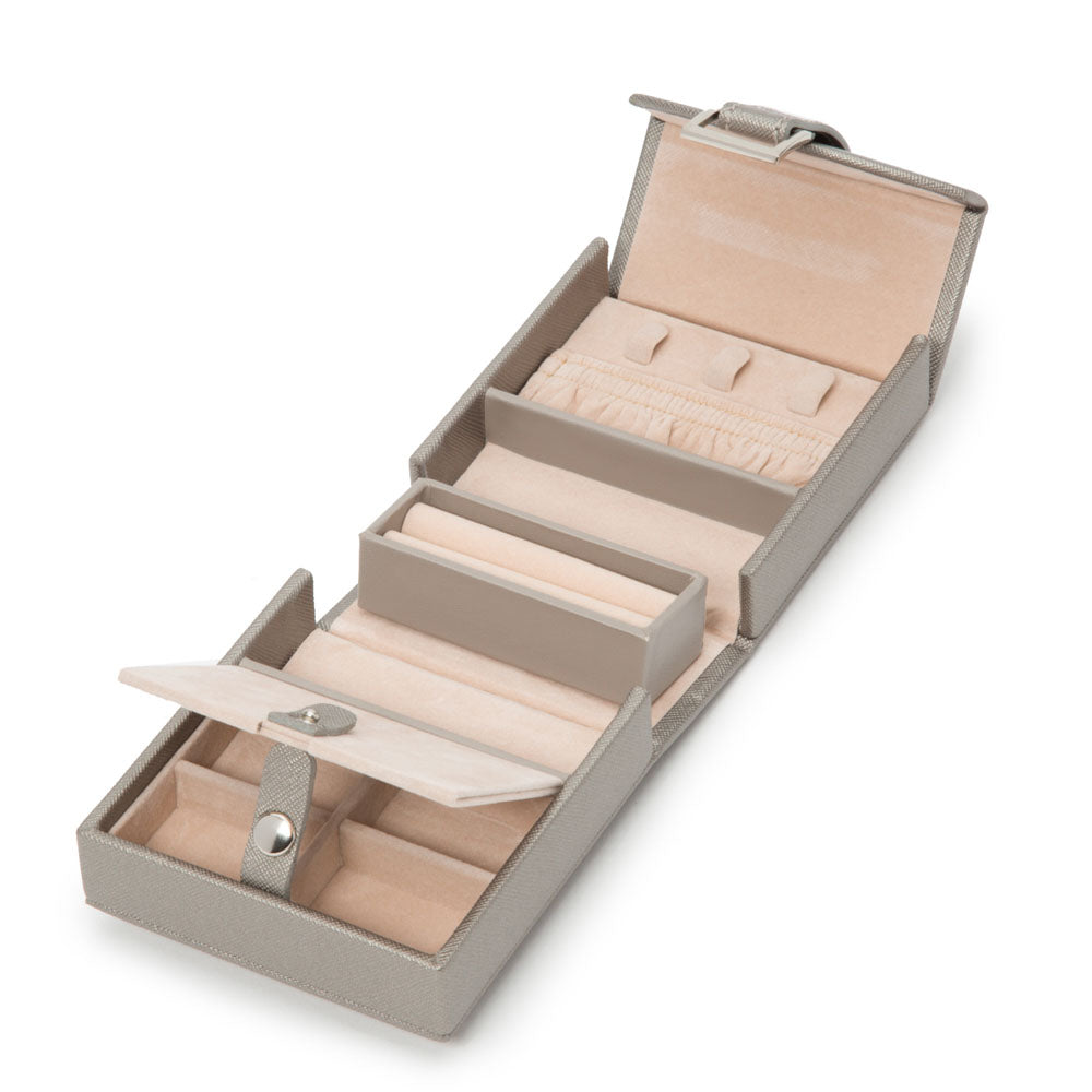 WOLF 1834 Heritage Fold-Out Jewelry Box – Pewter Saffiano - Image 4
