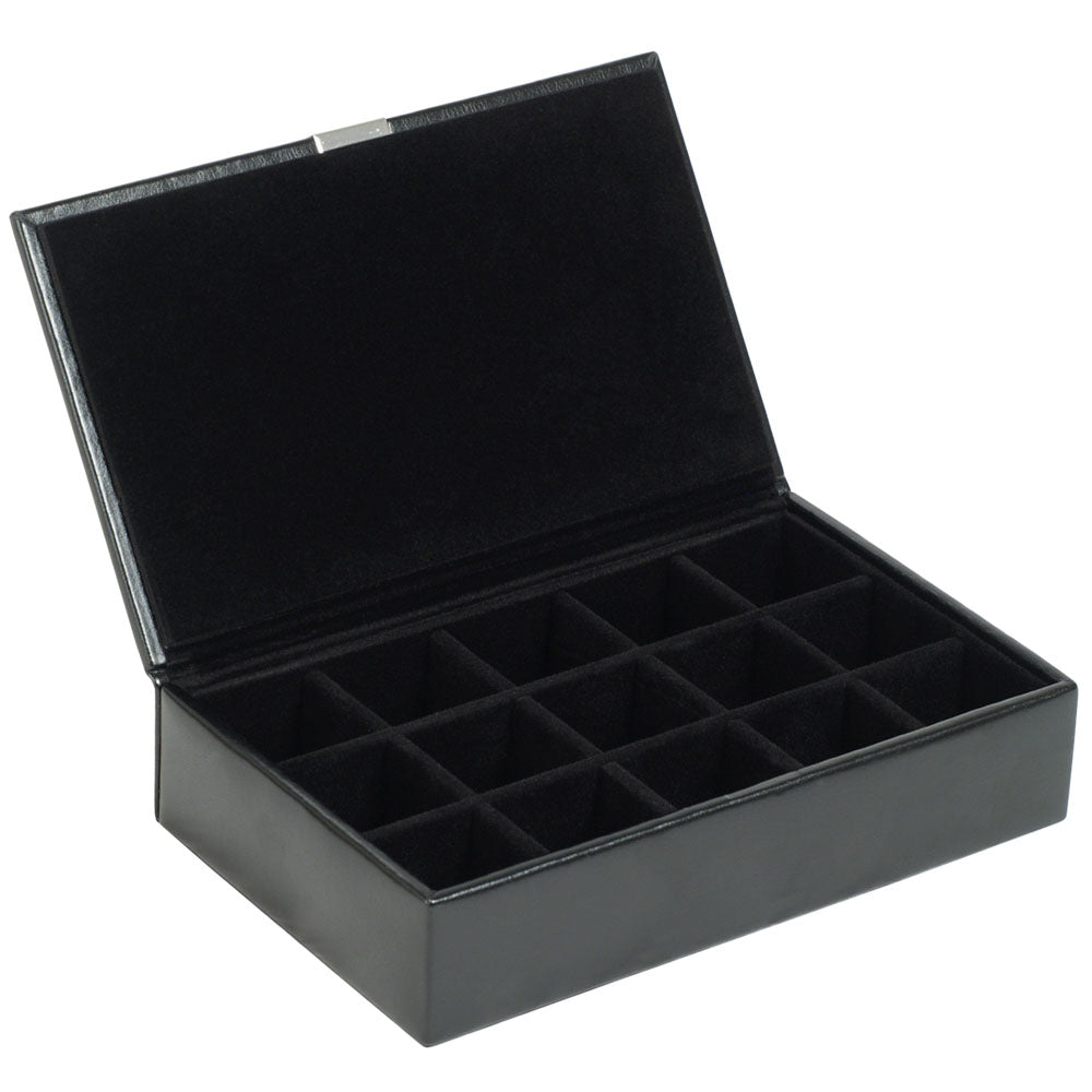WOLF 1834 Heritage 15-Piece Cufflink Box – Black - Image 2